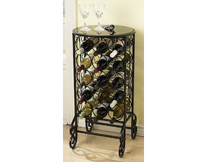 SEI Glass Top Wine Furniture