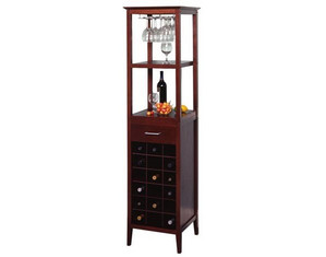 Winsome 18 Bottle Wine Tower with Espresso Finish