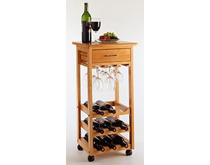 Winsome 9 Bottle Wine Cart - Fast FREE FedEx Shipping!