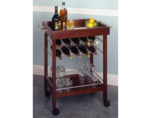 Winsome Wine Cart with Espresso Finish