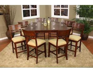 American Heritage Billiards Este 9 pc Counter Height Dining Set with Andria Chairs