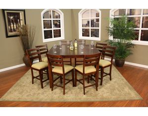 American Heritage Billiards Este 9 pc Counter Height Dining Set with Salma Chairs