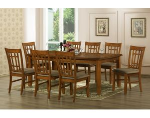 Baxton Studio Megan Modern 7 Piece Dining Set in Brown Wood