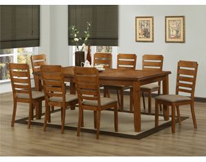 Baxton Studio Taylor 7 Piece Modern Dining Set in Brown Wood