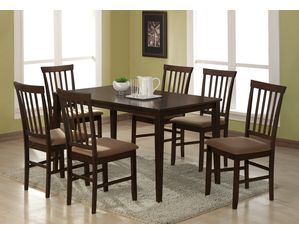 Baxton Studio Tiffany 5 Piece Modern Dining Set in Espresso Brown Wood