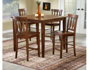 Bernards Furniture 5 Piece Fish Back Pub in Espresso Finish