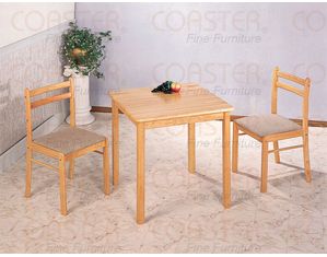 Union Square 3 Piece Natural Wood Dining Set