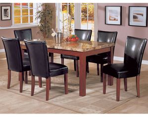 Union Square Palo Alto Dining Set in Medium Brown Cherry Finish