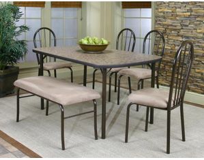 Cramco Heath 5 piece Dining Set in Granite Finish 60x36