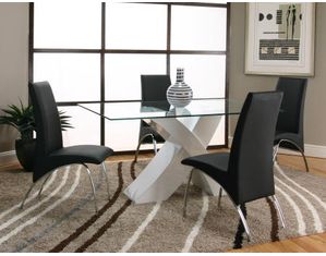 Cramco Mensa 5 piece White Table Base Dining Set