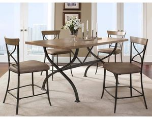 Hillsdale Furniture Charleston 5-Piece Counter Height Rectangle Wood Dining Set