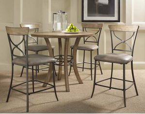 Hillsdale Furniture Charleston 5-Piece Counter Height Round Wood Dining Set