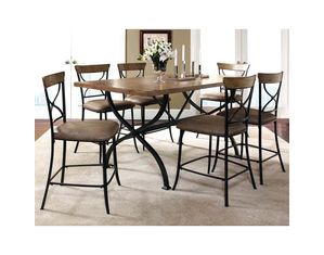 Hillsdale Furniture Charleston 7-Piece Counter Height Rectangle Wood Dining Set