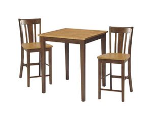 International Concepts 30 x 30 Inch Gathering Height Table with 2 San Remo Stools