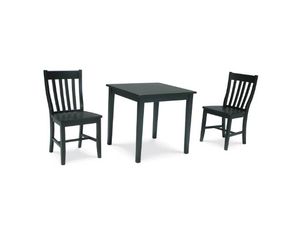 International Concepts 30 x 30 Inch Table with 2 Schoolhouse Chairs