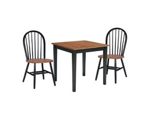 International Concepts 30 x 30 Inch Table with 2 Windsor Chairs