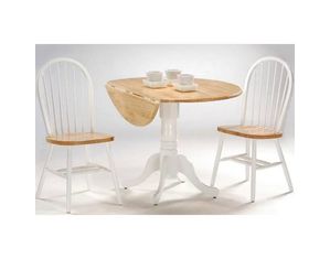 International Concepts 42 Inch Dual Drop Leaf Table with 2 Windsor Chairs