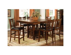 Lifestyle California Eureka Counter Height Dining Set with 18 inch Leaf