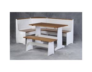 Linon Home Decor Products Ardmore Nook in White With Pine Accent