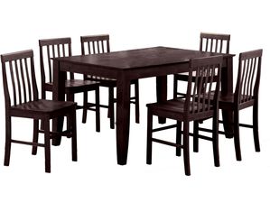 Walker Edison 7 piece Solid Wood Dining Set