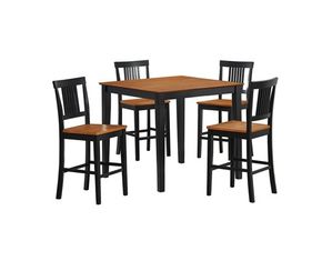 Walker Edison Beaumont 5-Piece Wood Pub Table Set