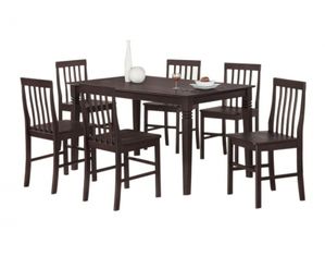 Walker Edison Bentley 7-Piece Wood Dining Set