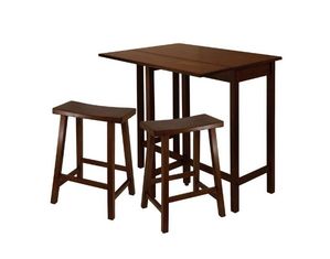 Winsome Lynnwood 3 piece Saddle Seat Dining Set