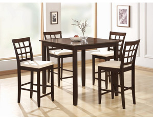 Save  on Cappuccino 5 Piece Counter Height Dining Set (150085) at The Dining Table Superstore