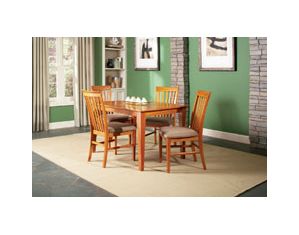 Atlantic Furniture Shaker 39x39 Dining Table Caramel Latte