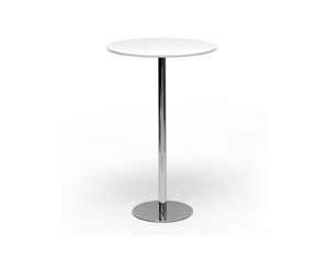 Baxton Studio Cordova White Plastic and Chrome Modern Bar Table