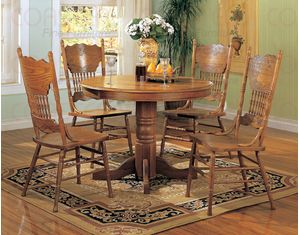 Union Square Molina Pedestal Dining Table in Light Oak