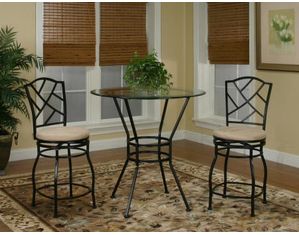 Cramco Starling Round Glass Top Counter Height Dining Table