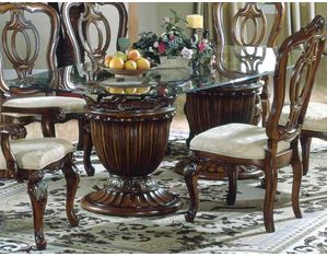 Fairmont Designs Repertoire Double Pedestal Base Drum Dining Table