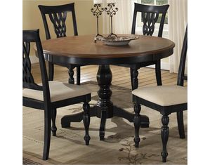 Hillsdale Furniture Embassy Round Pedestal Dining Table with Veneer Wood Top