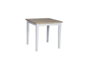 International Concepts 30 x 30 inch Solid Wood Table - White and Natural