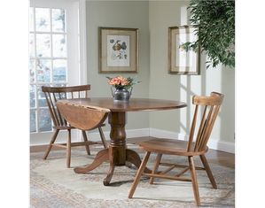International Concepts 42 inch Soft Cherry Round Dual Drop Leaf Dining Table