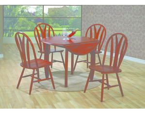 Lifestyle California Alpine 42 inch Round Leg Table w/ Two 8 inch Drop Leaves