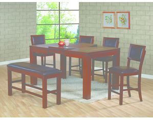 Lifestyle California Chapman Counter Height Rectangle Leg Table w/ 18 inch Butterfly Leaf