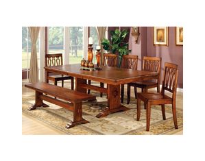 Lifestyle California Tuscany Trestle Dining Table with Butterfly Leaf