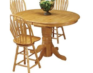 Sunset Trading 42 Inch Oval Dining Table with Cafe Base