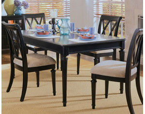 American Drew Camden Black Leg Table