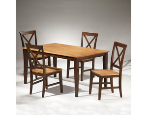 Entree Camden 5 Piece Solid Top Leg Table Set