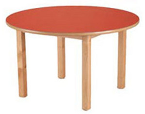 KFI Seating 36 inch Round-Natural Maple Frame Dining Table