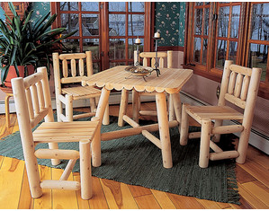 Rustic Natural Cedar Furniture Square Dining Table