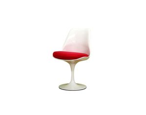 Baxton Studio White ABS Plastic with Aluminium Base Dining Chair DR73238