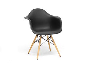 Baxton Studio Pascal Plastic Mid Century Modern Shell Chair