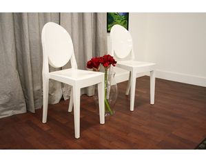 Baxton Studio Set of 2 Michelle Dining Chairs-Ivory