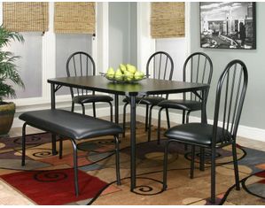 Cramco Ebony Vinyl Bench