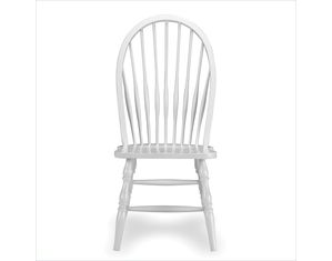 International Concepts Tall Windsor Side Chair in Linen White