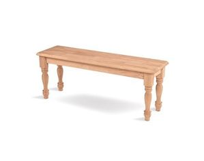 International Concepts Unfinished Farmhouse Bench